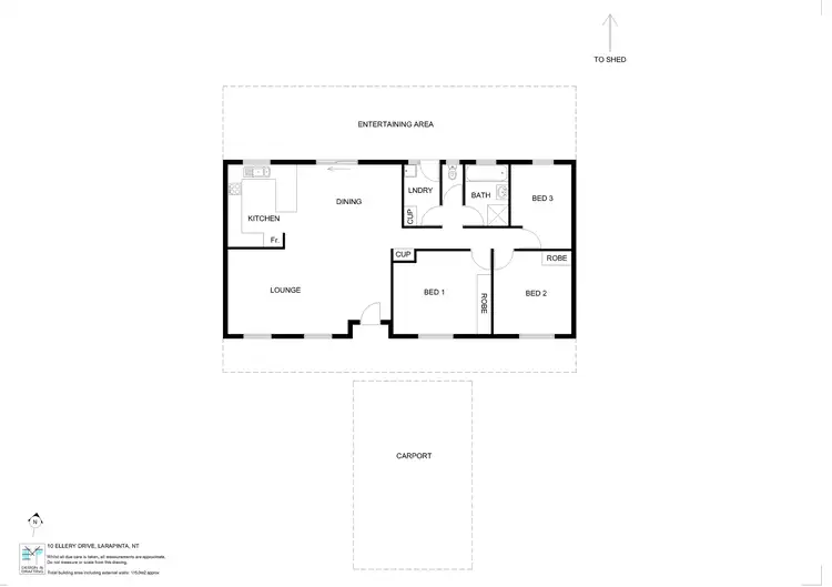 Floorplan of Homely house listing, 10 Ellery Drive, Larapinta NT 875