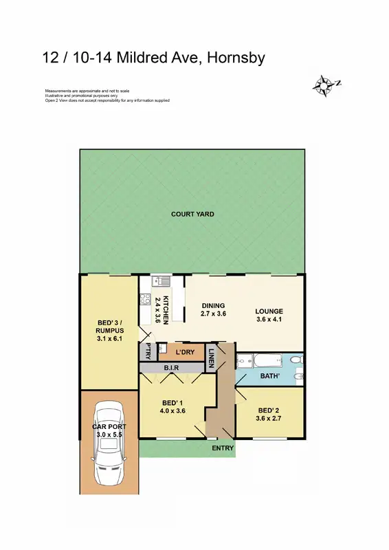 Floorplan of Homely townhouse listing, 12/10-14 Mildred Avenue, Hornsby NSW 2077