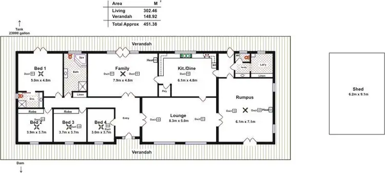 Floorplan of Homely house listing, 125 Woolshed Road, Kersbrook SA 5231