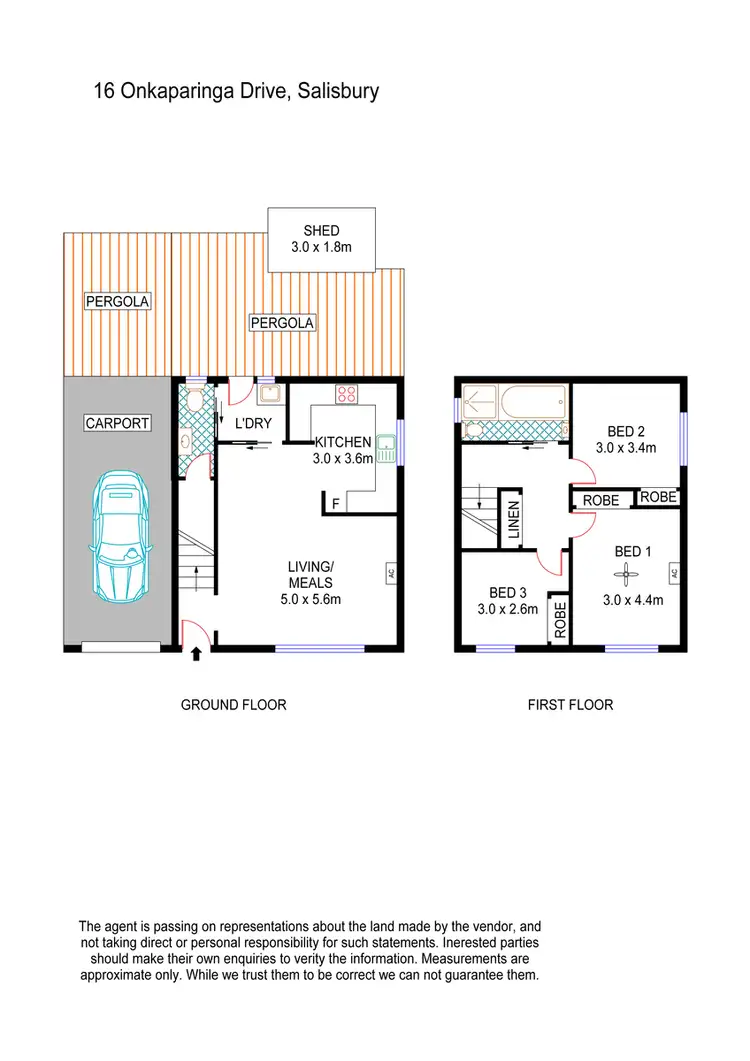 Floorplan of Homely house listing, 16 Onkaparinga Drive, Salisbury SA 5108