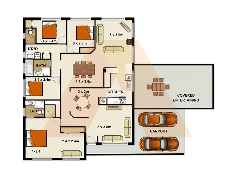 Floorplan of Homely house listing, 43-47 Orion Road, Cedar Vale QLD 4285