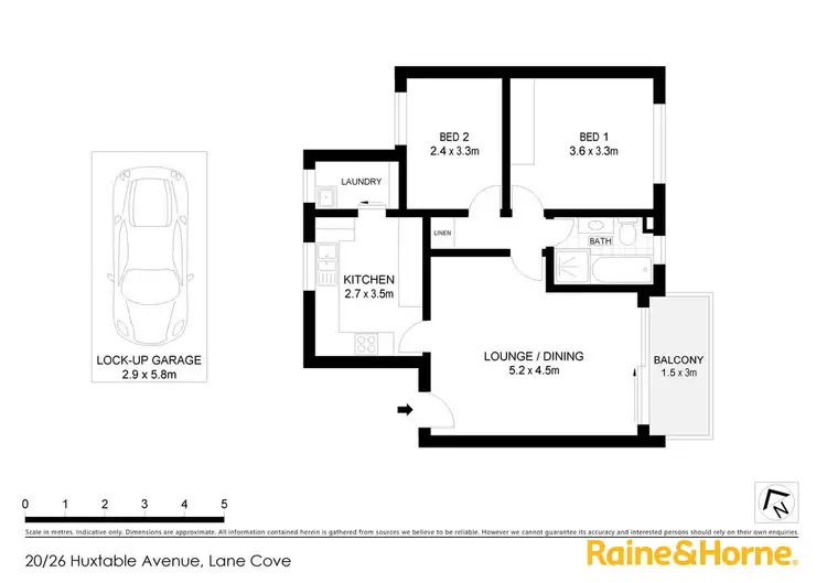 Floorplan of Homely apartment listing, 20/26 Huxtable Avenue, Lane Cove NSW 2066