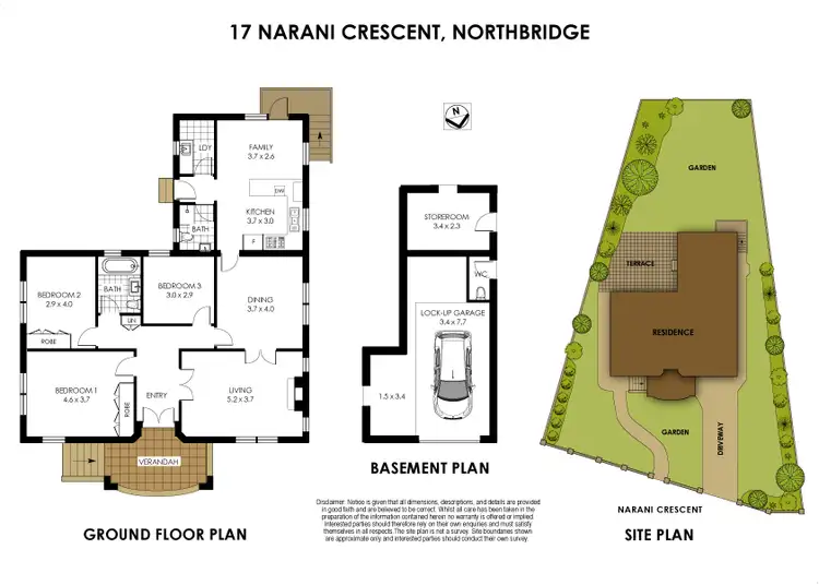 Floorplan of Homely house listing, 17 Narani Crescent, Northbridge NSW 2063