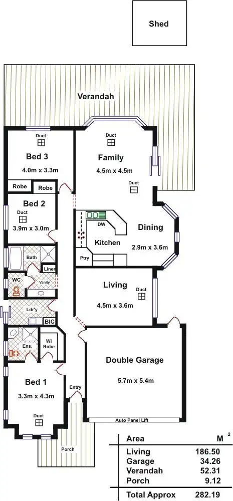 Floorplan of Homely house listing, 3 Allen Court, Evanston Gardens SA 5116