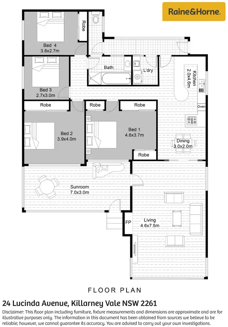 Floorplan of Homely house listing, 24 Lucinda Avenue, Killarney Vale NSW 2261
