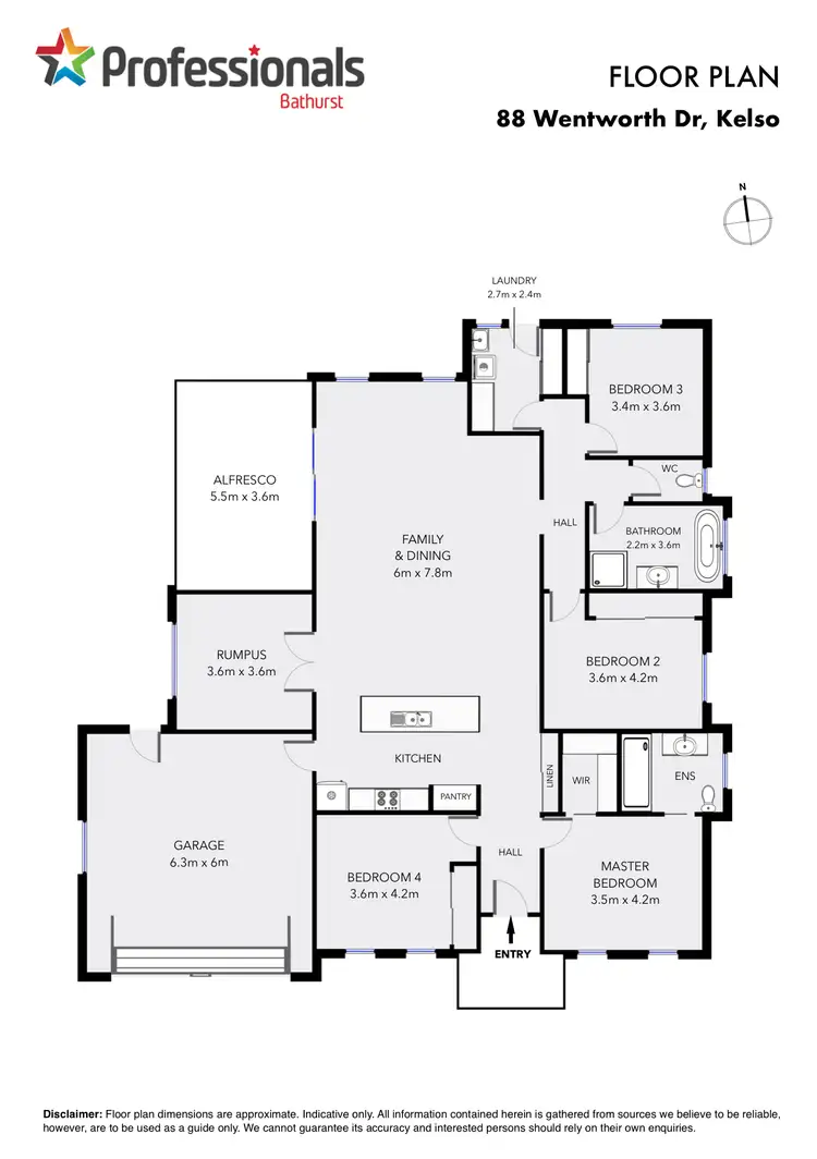 Floorplan of Homely house listing, 88 Wentworth Drive, Kelso NSW 2795