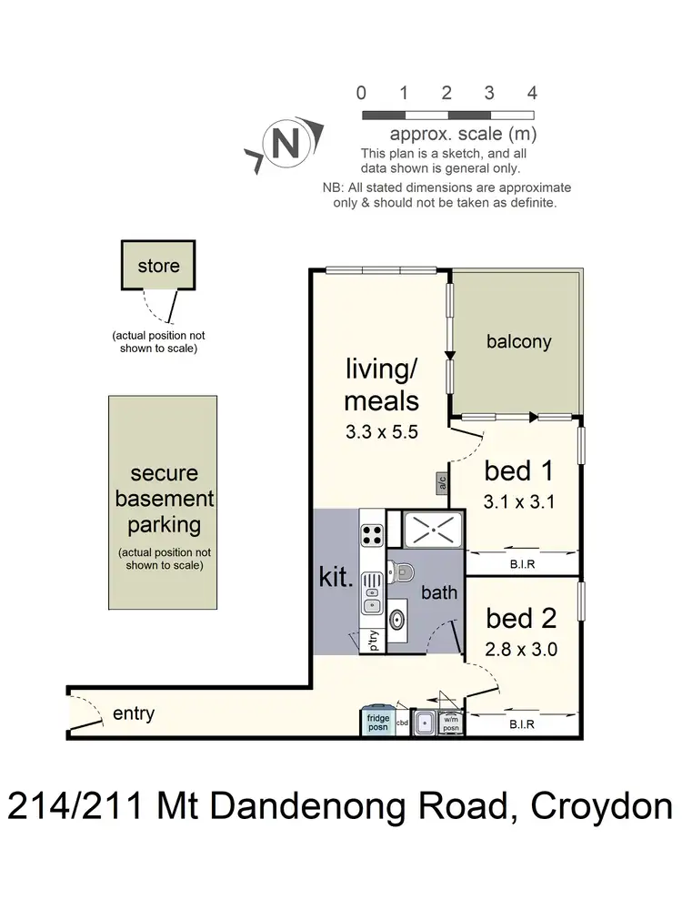 Floorplan of Homely apartment listing, 214/211 Mt Dandenong Road, Croydon VIC 3136