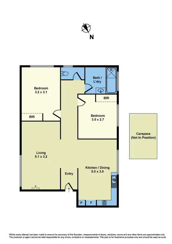 Floorplan of Homely apartment listing, 5/64 Powell Street, Yarraville VIC 3013