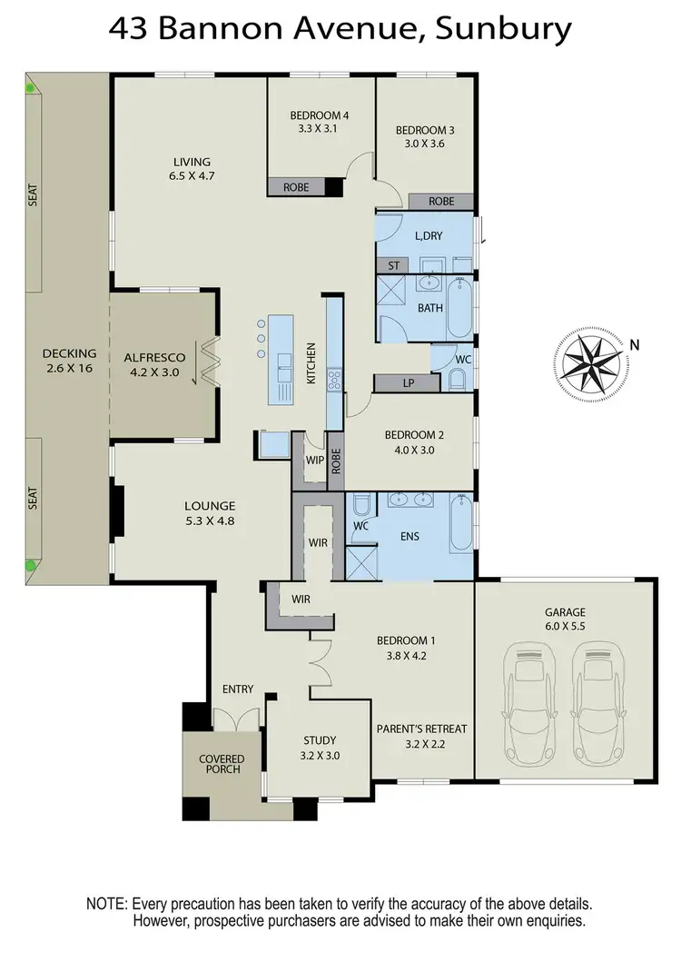 Floorplan of Homely house listing, 43 Bannon Avenue, Sunbury VIC 3429