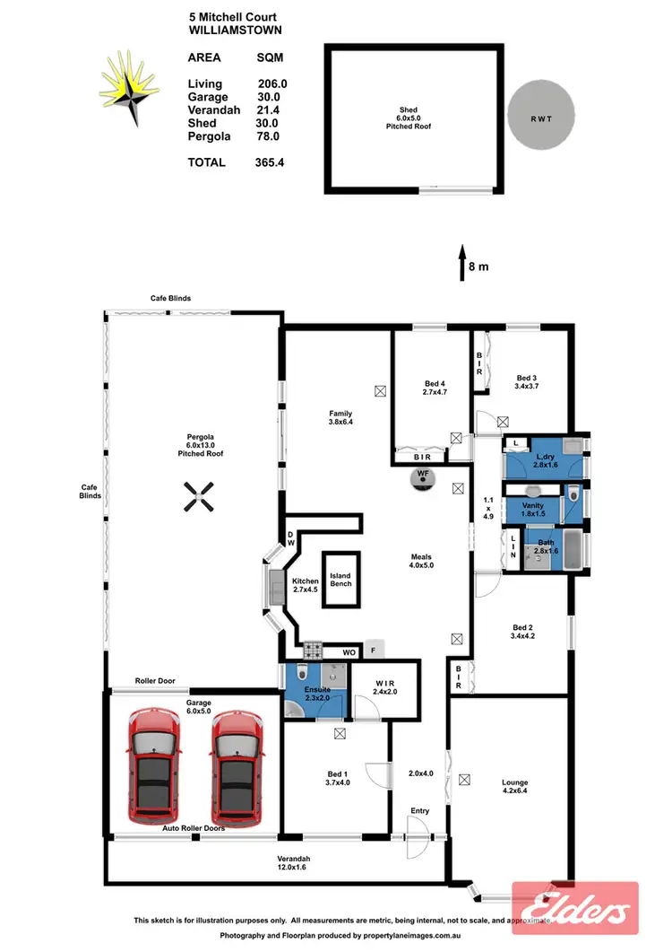 Floorplan of Homely house listing, 5 Mitchell Court, Williamstown SA 5351