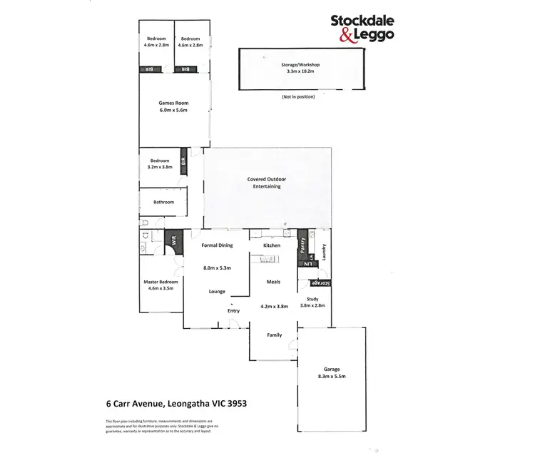 Floorplan of Homely house listing, 6 Carr Avenue, Leongatha VIC 3953