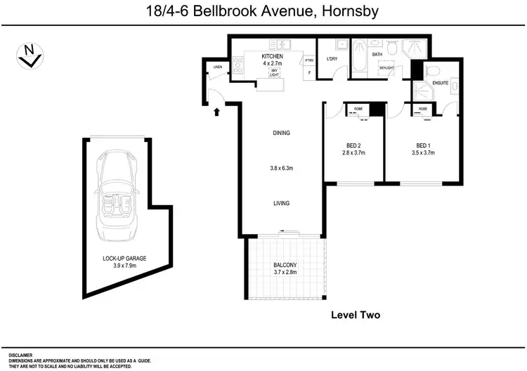 Floorplan of Homely apartment listing, 18/4-6 Bellbrook Avenue, Hornsby NSW 2077