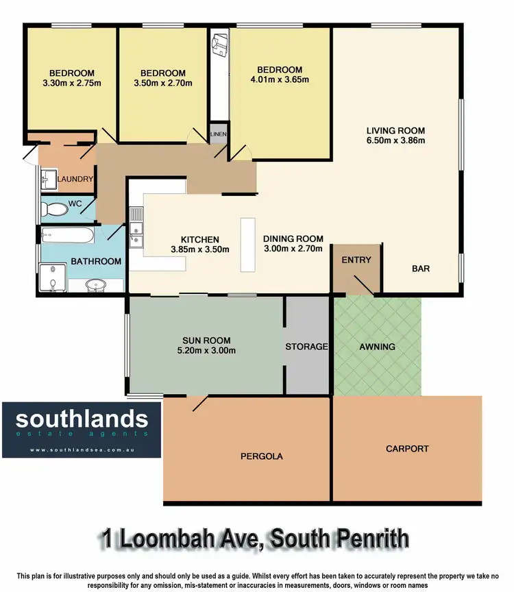 Floorplan of Homely house listing, 1 Loombah Avenue, South Penrith NSW 2750