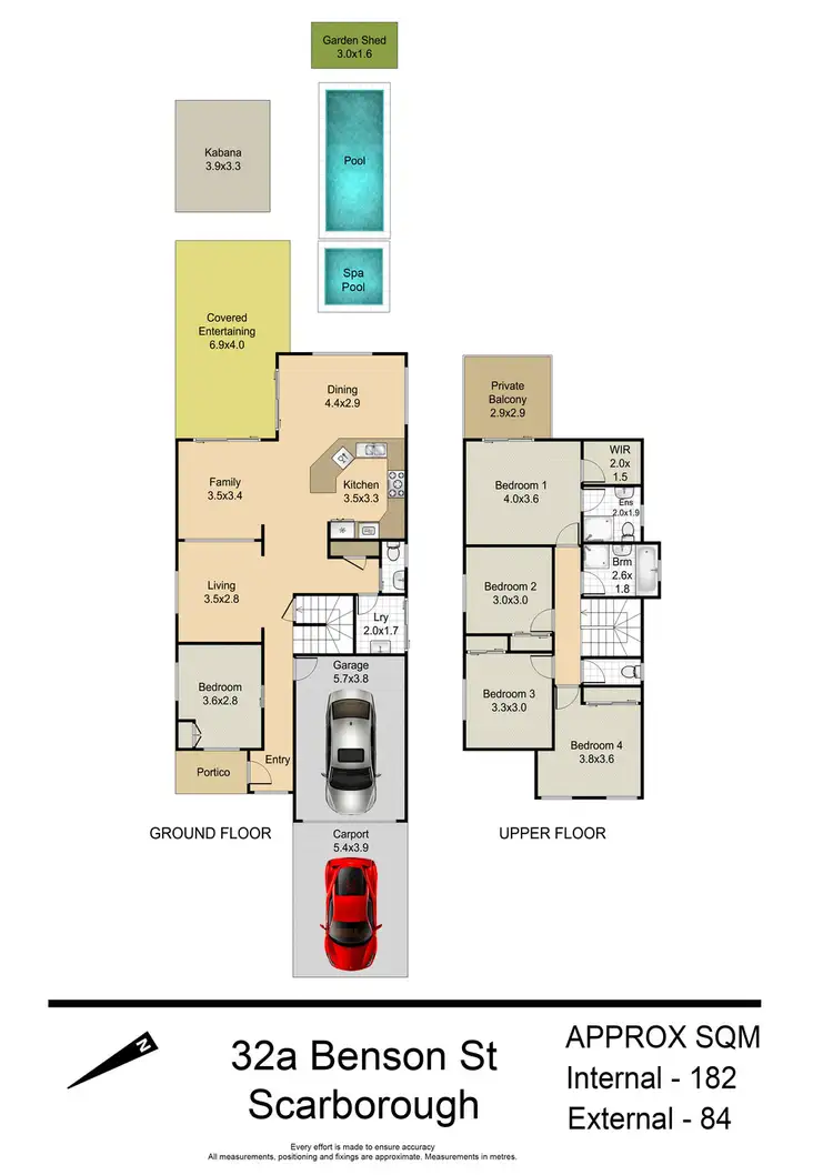 Floorplan of Homely house listing, 32a Benson St, Scarborough QLD 4020