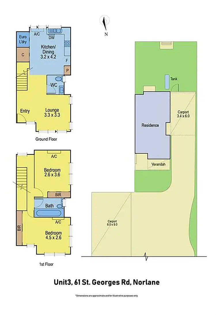 Floorplan of Homely unit listing, 3/61 ST GEORGES RD, Norlane VIC 3214