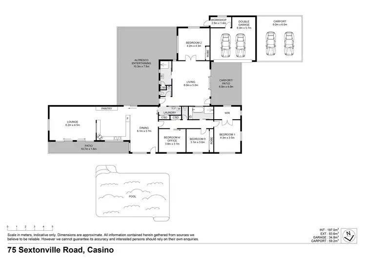 Floorplan of Homely house listing, 75 Sextonville Road, Casino NSW 2470