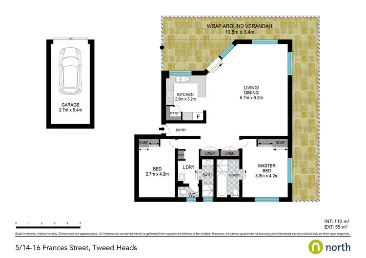 Floorplan of Homely unit listing, 5/14-16 Frances Street, Tweed Heads NSW 2485