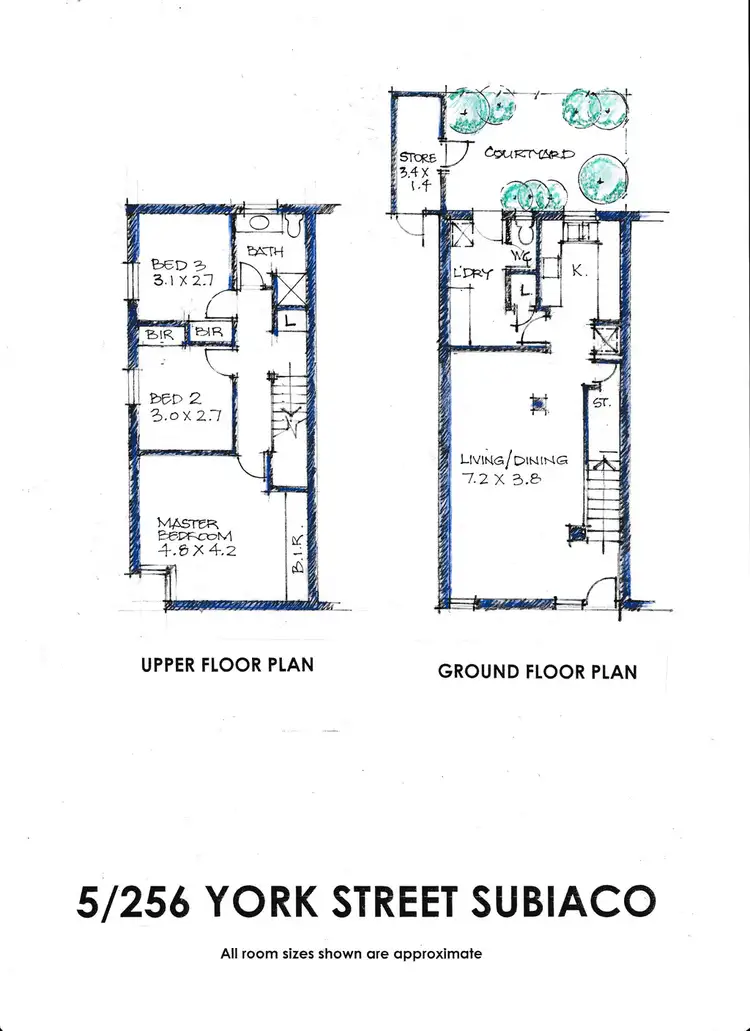 Floorplan of Homely townhouse listing, 5/256 York Street, Subiaco WA 6008