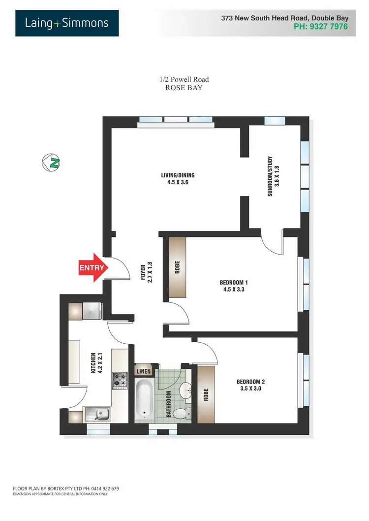 Floorplan of Homely apartment listing, 1/2 Powell Road, Rose Bay NSW 2029