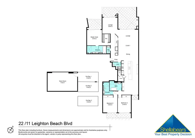 Floorplan of Homely apartment listing, 22/11 Leighton Beach Blvd, North Fremantle WA 6159