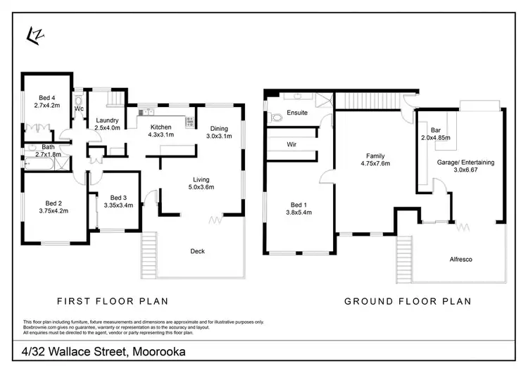 Floorplan of Homely townhouse listing, 4/32 Wallace St, Moorooka QLD 4105