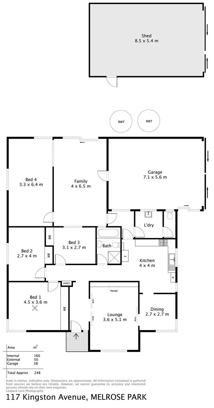 Floorplan of Homely house listing, 117 Kingston Avenue, Melrose Park SA 5039