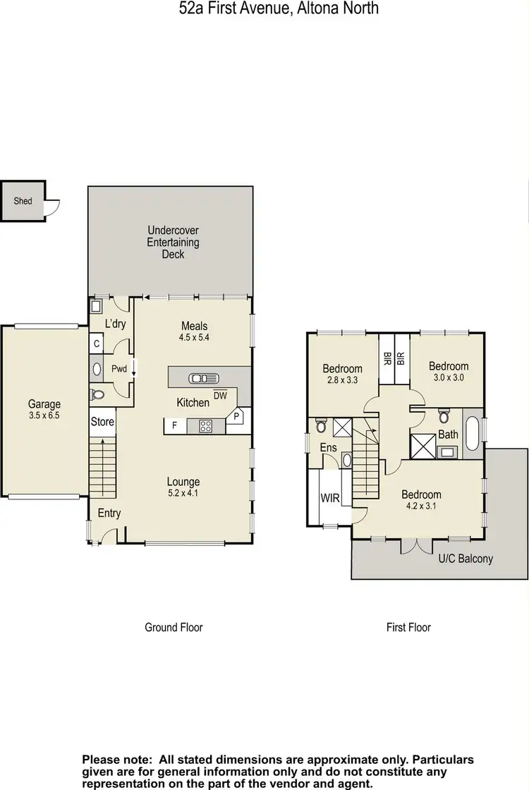 Floorplan of Homely townhouse listing, 52A First Avenue, Altona North VIC 3025