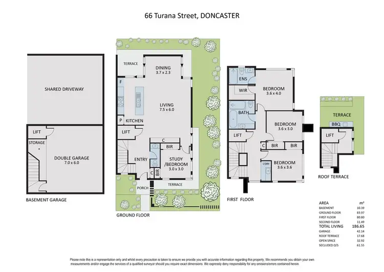 Floorplan of Homely house listing, 66 Turana Street, Doncaster VIC 3108