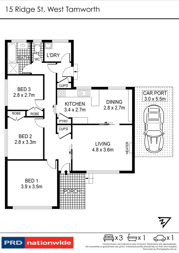 Floorplan of Homely house listing, 15 Ridge Street, Tamworth NSW 2340