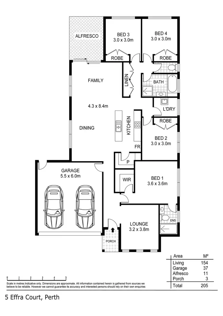 Floorplan of Homely house listing, 5 Effra Court, Perth TAS 7300