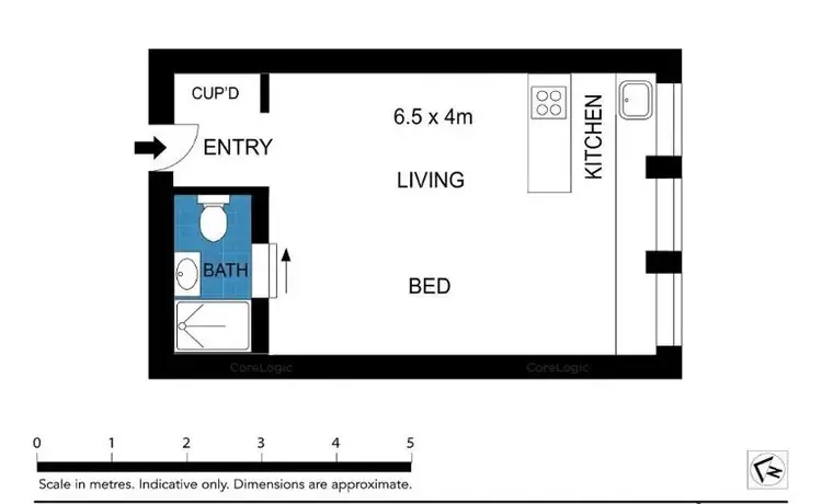 Floorplan of Homely apartment listing, 1403/480 Collins St, Melbourne VIC 3000