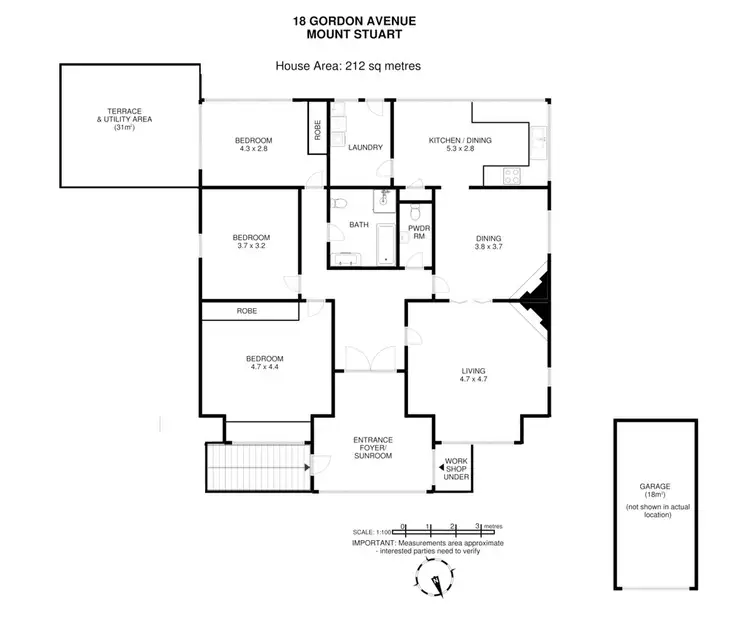 Floorplan of Homely house listing, 18 Gordon Avenue, Mount Stuart TAS 7000
