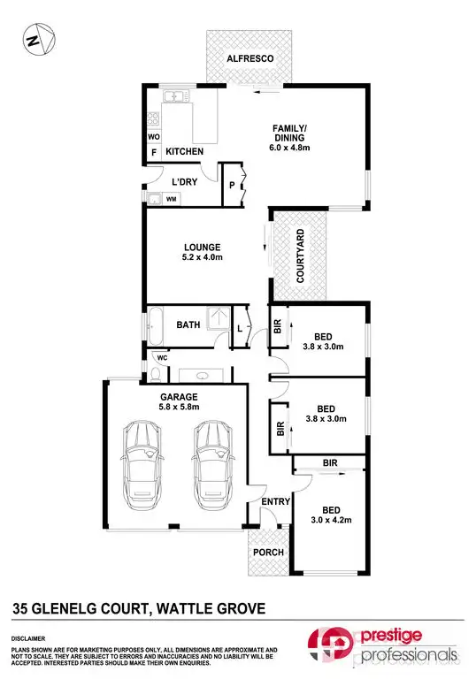 Floorplan of Homely house listing, 35 Glenelg Court, Wattle Grove NSW 2173