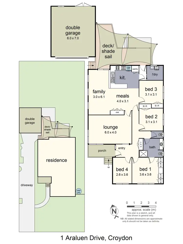 Floorplan of Homely house listing, 1 Araluen Drive, Croydon VIC 3136