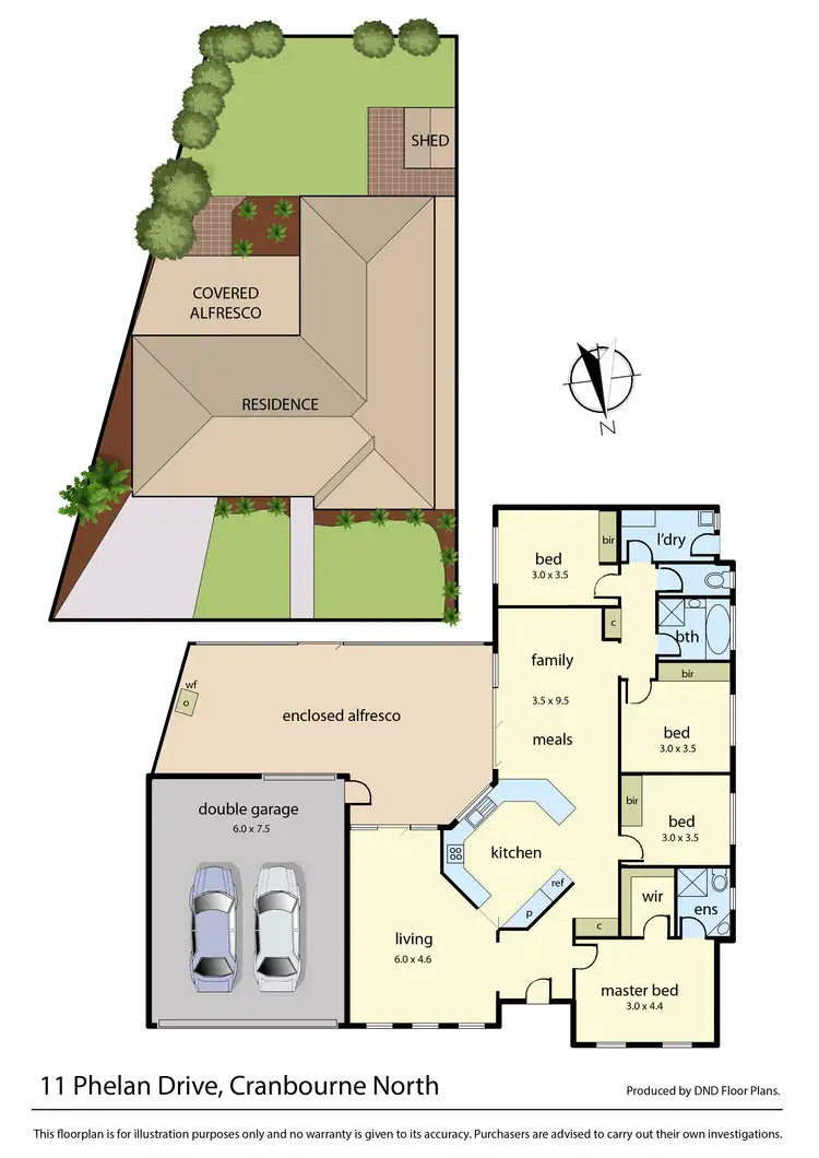 Floorplan of Homely house listing, 11 Phelan Drive, Cranbourne North VIC 3977