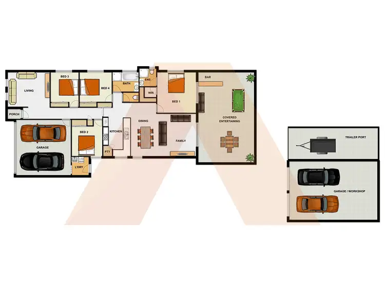 Floorplan of Homely rural property listing, 11 Bushgum Crt, Jimboomba QLD 4280