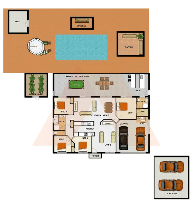 Floorplan of Homely rural property listing, 29 Red Ash Crt, Jimboomba QLD 4280