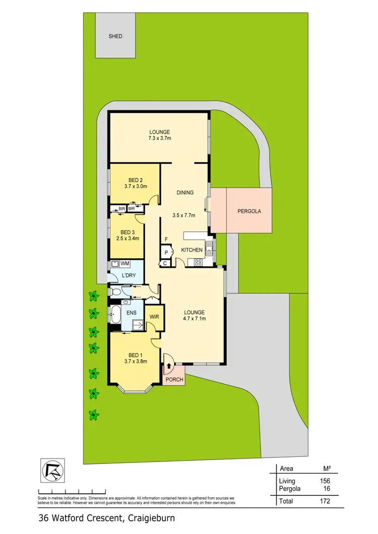 Floorplan of Homely house listing, 36 Watford Crescent, Craigieburn VIC 3064