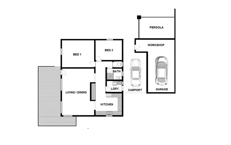 Floorplan of Homely house listing, 1/15 Easton Road, Port Lincoln SA 5606