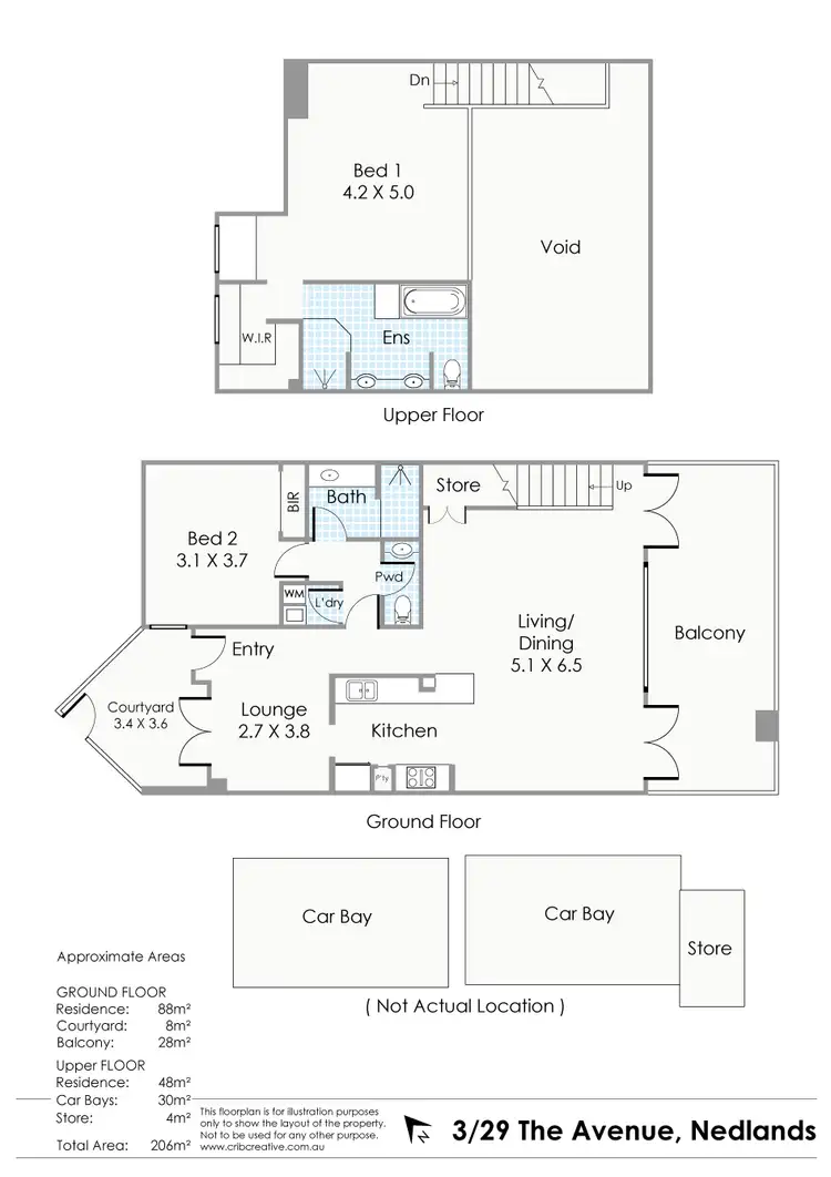 Floorplan of Homely apartment listing, 3/29 The Avenue, Nedlands WA 6009