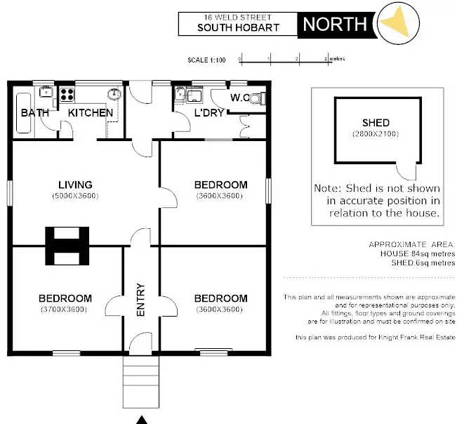 Floorplan of Homely house listing, 16 Weld Street, South Hobart TAS 7004