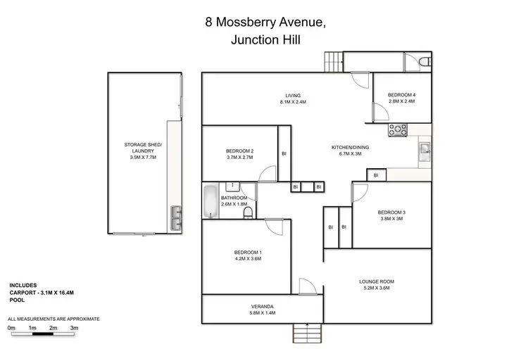 Floorplan of Homely house listing, 8 Mossberry Avenue, Junction Hill NSW 2460