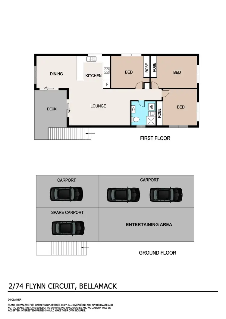 Floorplan of Homely semi-detached listing, 2/74 Flynn Circuit, Bellamack NT 832