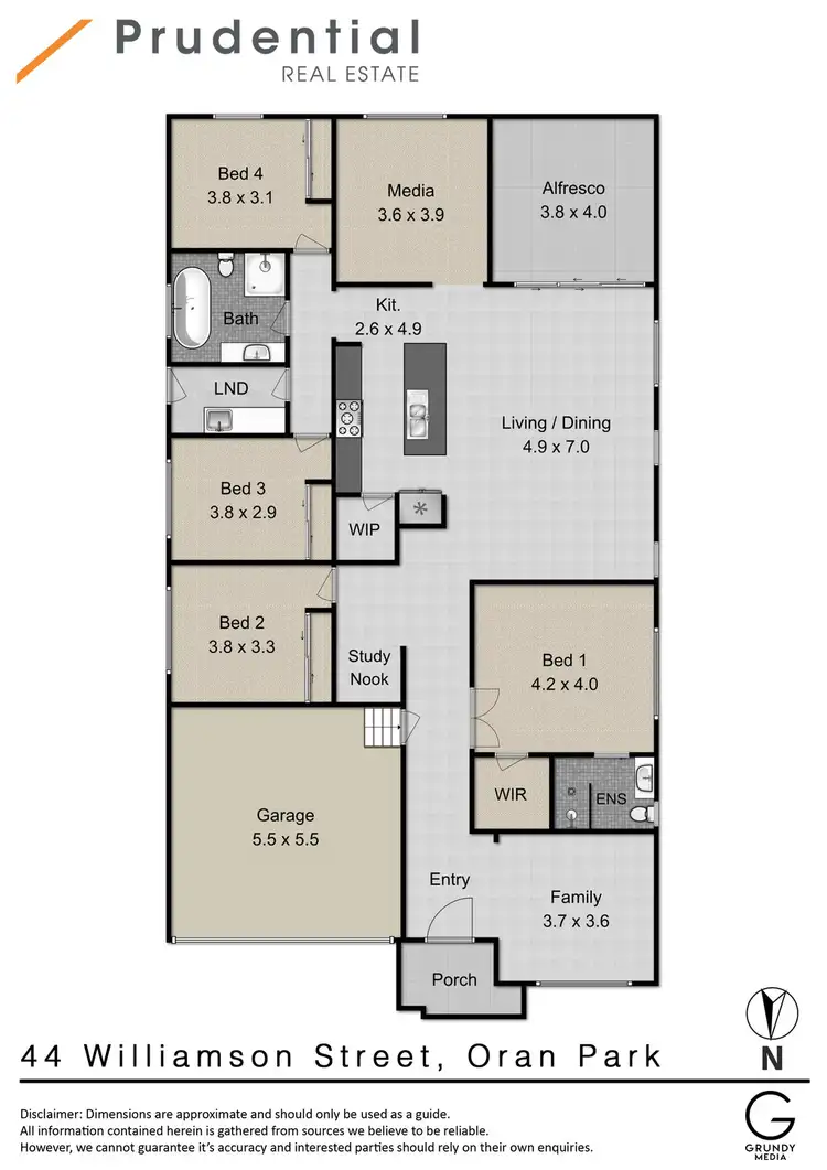 Floorplan of Homely house listing, 44 Williamson Street, Oran Park NSW 2570