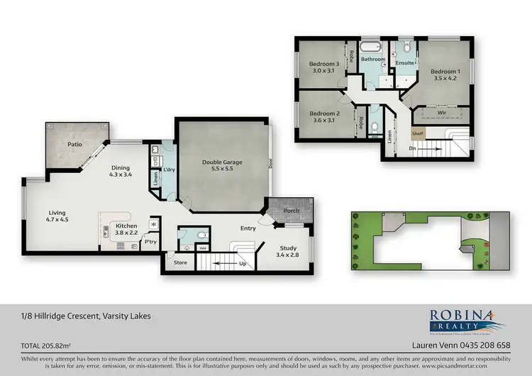 Floorplan of Homely semi-detached listing, 1/8 Hillridge Crescent, Varsity Lakes QLD 4227