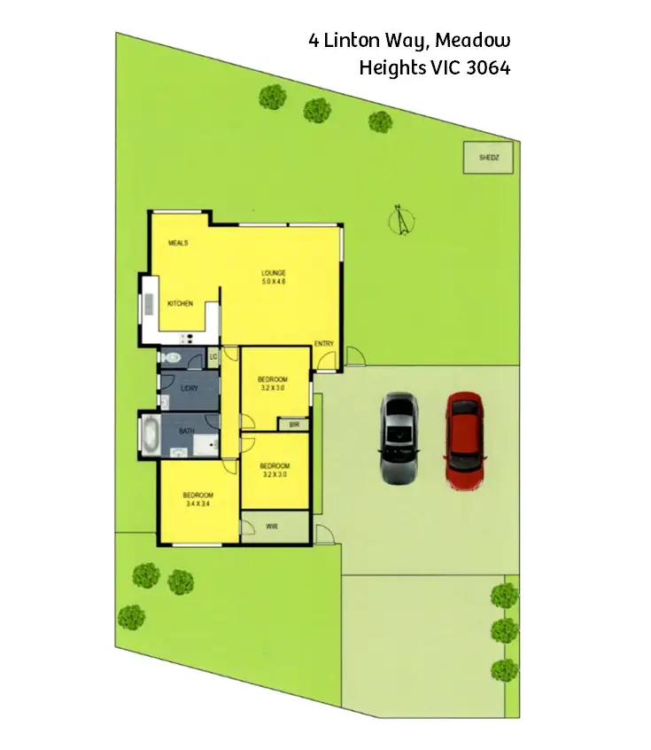 Floorplan of Homely house listing, 4 Linton Way, Meadow Heights VIC 3048