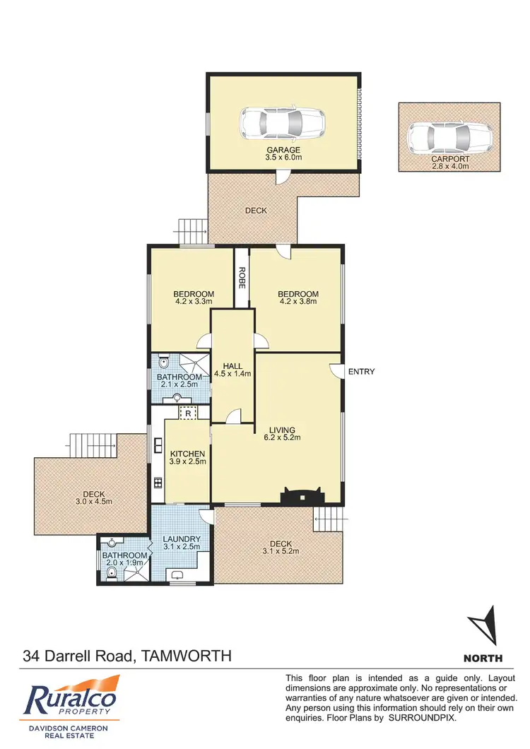 Floorplan of Homely house listing, 34 Darrell Road, Tamworth NSW 2340