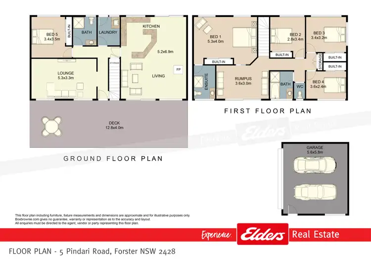 Floorplan of Homely house listing, 5 Pindari Road, Forster NSW 2428