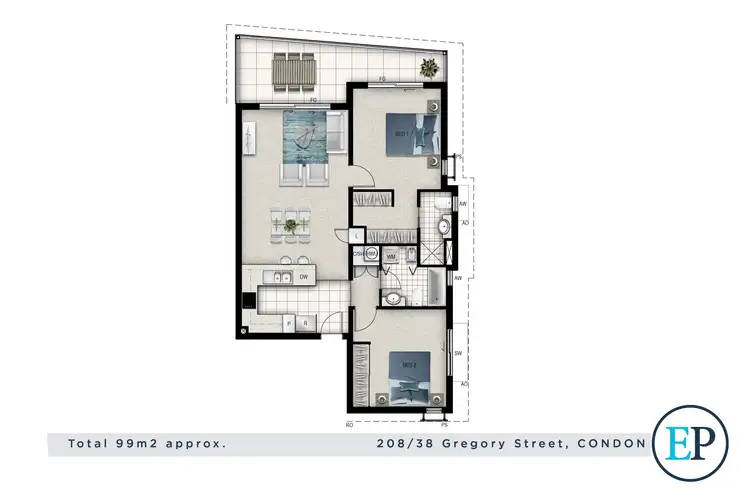 Floorplan of Homely house listing, 208/38 Gregory Street, Condon QLD 4815