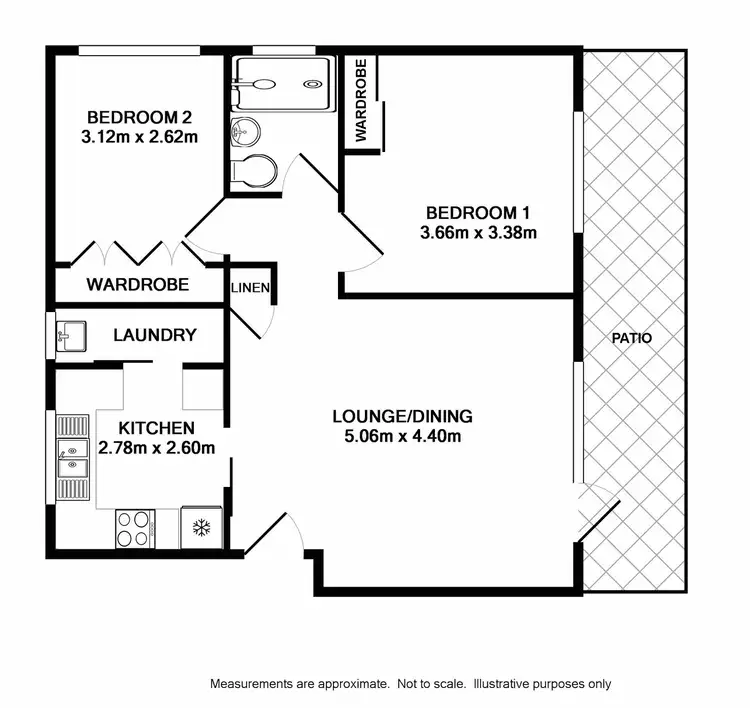 Floorplan of Homely unit listing, 3/19 Chamberlain Street, Campbelltown NSW 2560